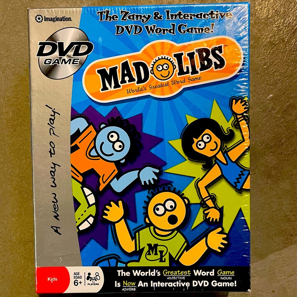 Mad Libs interactive DVD board Game